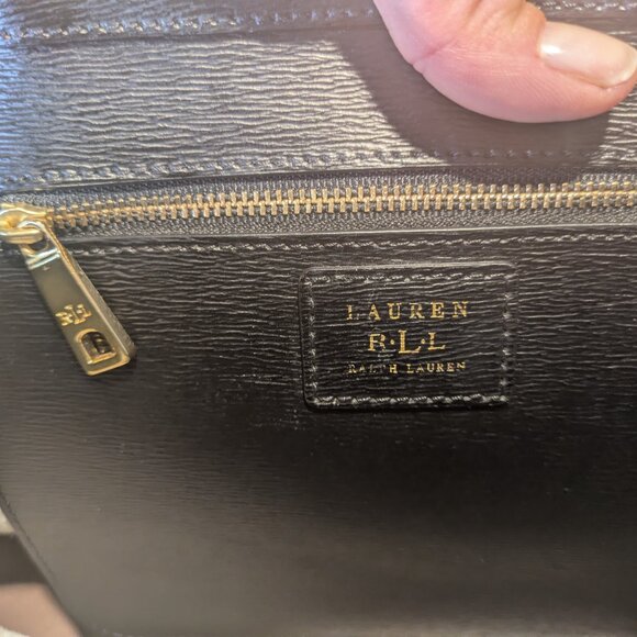 Lauren Ralph Lauren Black and White Satchel - Picture 8 of 10